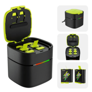 TELESIN FCK-B11 Dual Battery Fast Charging Box with 2 Rechargeable Batteries for GoPro HERO 12, 11, 10, 9