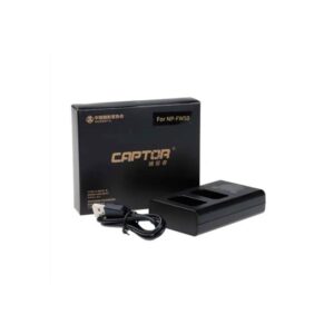 Captor Dual Channel Fast Battery Charger for Sony NP-FZ100 Batteries with Type-C Input