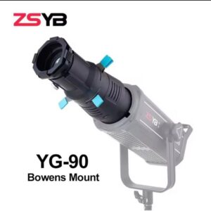 ZSYB YG-90 Bowens Spotlight Snoot with 19° Lens & 20 Gobo Patterns — Bowens Mount LED Projector