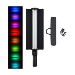 Mamen SL-B06 RGB Handheld LED Stick Light 24W (2500K-9900K) with Retractable Barn Door