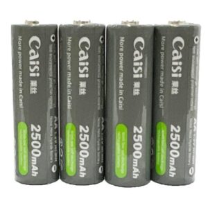 Caisi 2500 mAh High Capacity AA Rechargeable Batteries (4-Cell Pack) – Long Life NiMH with Low Self-Discharge