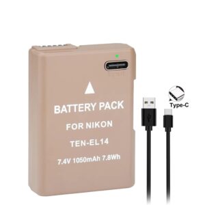 Caisi A+ Rechargeable Battery Nikon EL-14a with USB-C Port 950mAh