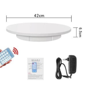 60cm White Rotating Display Table – 360° Photography Turntable