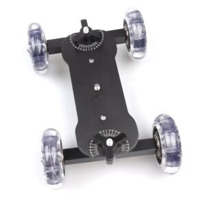 Table Top Camera Wheel Dolly – 360° Rolling Slider for DSLR