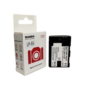Mamen LP-E6 2600mAh Rechargeable Battery for Canon EOS DSLR
