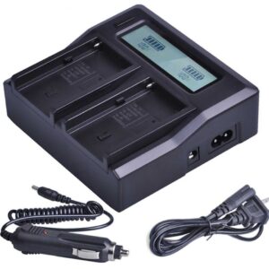 Sony NP-F970 F980 F990 Dual LCD Battery Charger for Video Lights