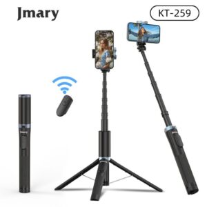 Jmary KT-259 Adjustable Selfie Stick Tripod for Mobile Vlogging